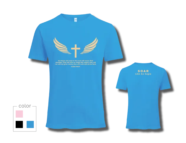 展翅上騰圓領短袖T恤