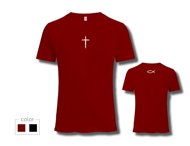 簡約十架圓領短袖T恤