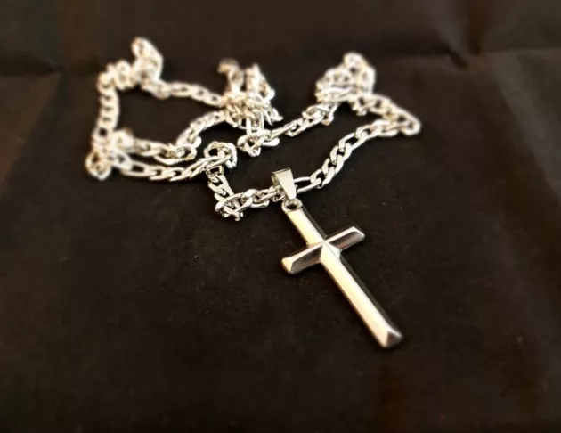 輕奢風時尚簡約十字架項鍊-鋼