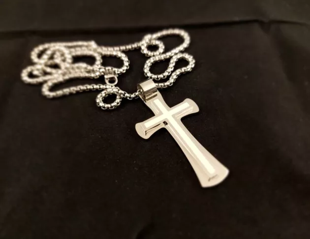 簡約雙層十字架項鍊