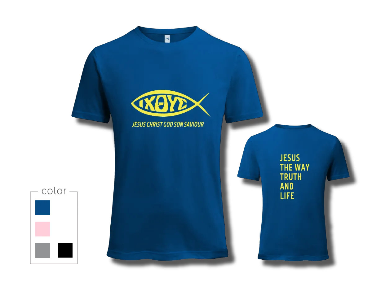 耶穌魚圓領短袖T恤